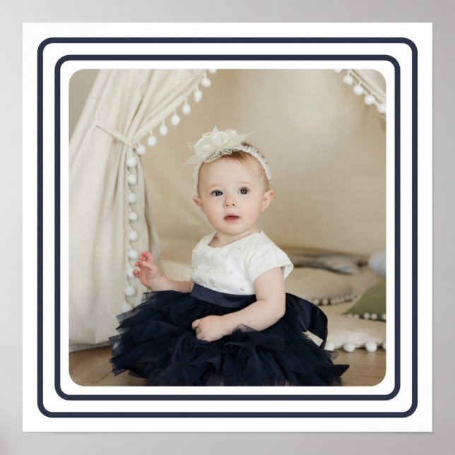 Personalised Photo and Colour Border Poster (Front)