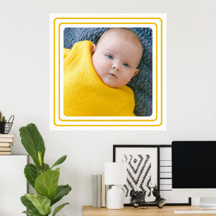 Personalised Photo and Colour Border Poster