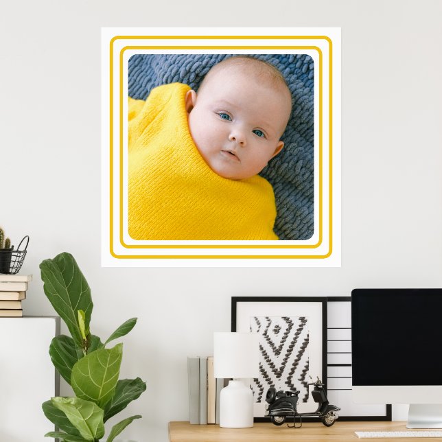 Personalised Photo and Colour Border Poster (Home Office)