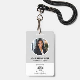 Personalised Photo and Logo Business ID Badge