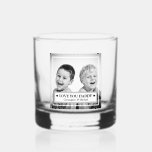 Personalised Photo And Message Whiskey Glass<br><div class="desc">Attention all fathers and whiskey connoisseurs! This father's day, give the gift of style with a personalised whiskey drinking glass. Customise it with a photo and a message, including your children's names, and easily adjust the font styles, sizes, and colours to your liking. Simply click on the "customise further" link...</div>