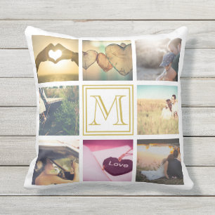 Personalised Photo and monogram Outdoor Cushion