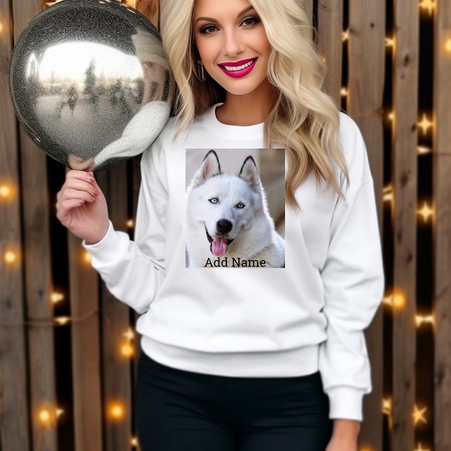 Personalised Photo and Name Customised Minimalist  Sweatshirt (Creator Uploaded)