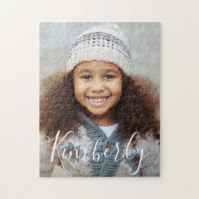 personalised photo and name jigsaw puzzle (Vertical)
