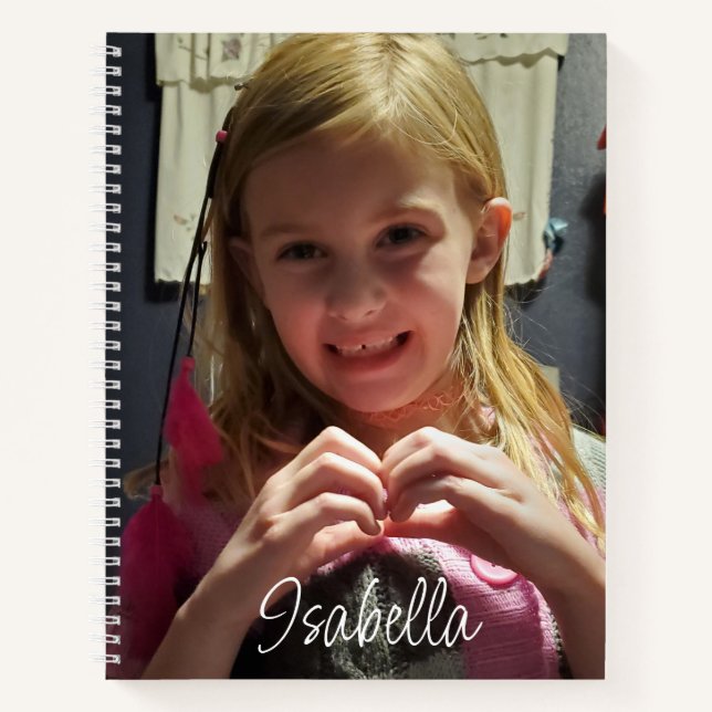 Personalised Photo and Name Sketchbook Notebook (Front)