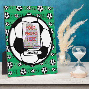 Personalised Photo and Name Soccer Ball Plaque