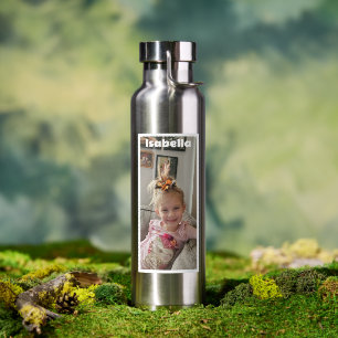 Personalised Photo and Name Water Bottle