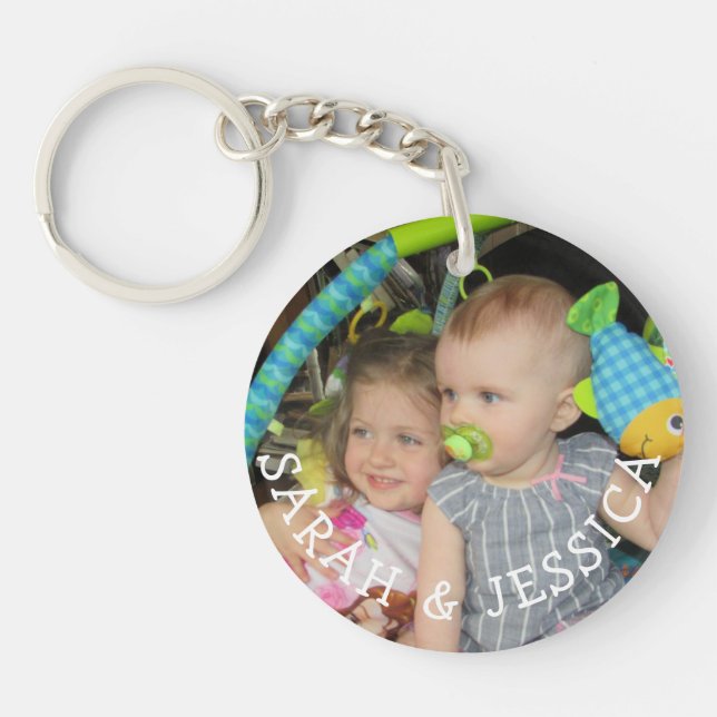 Personalised Photo and NameS Key Ring (Front)