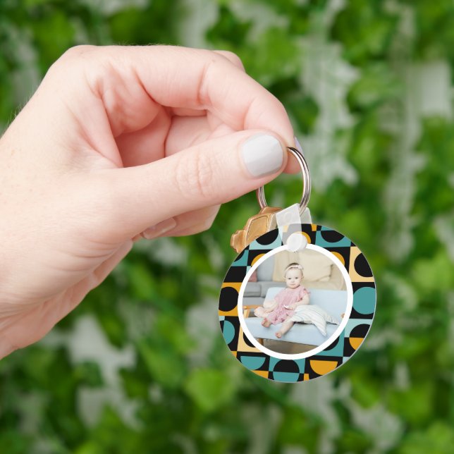 Personalised Photo and Pattern Key Ring (Hand)