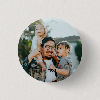 Personalised Photo and Text 3 Cm Round Badge
