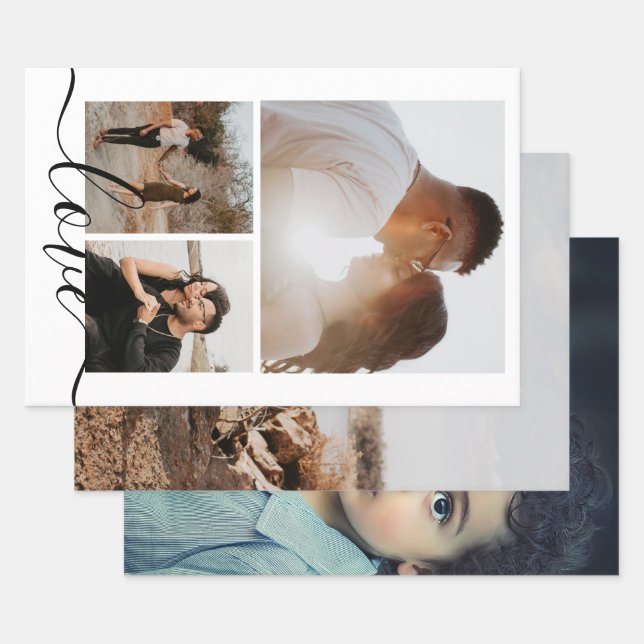 Personalised Photo and Text 3 Paper Posters (Set)