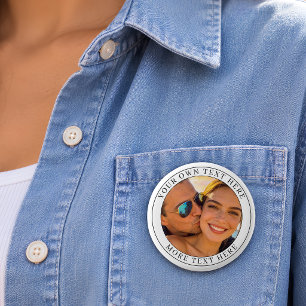 Personalised Photo and Text 6 Cm Round Badge