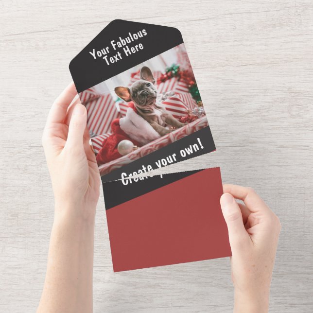 Personalised photo and text all in one invitation (Tearaway)