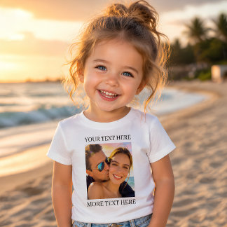 Personalised Photo and Text Baby T-Shirt