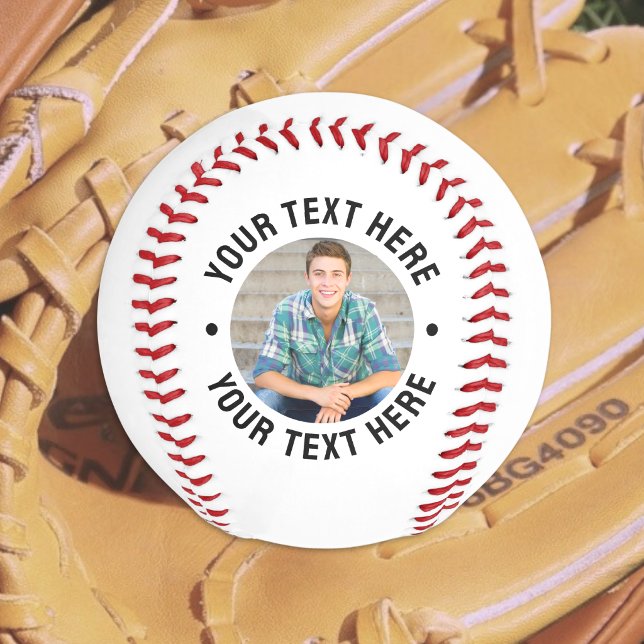 Personalised Photo And Text Baseball (Create your Own Photo Baseball )