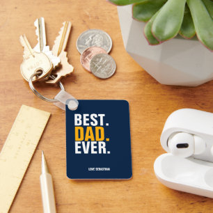 Personalised photo and text Best Dad Ever Key Ring
