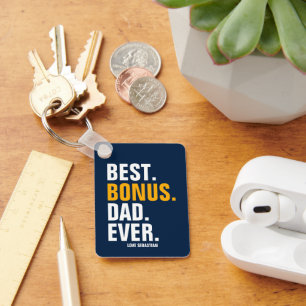Personalised photo and text Best Dad Ever Key Ring