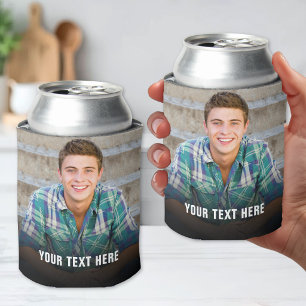Personalised Photo And Text Can Cooler