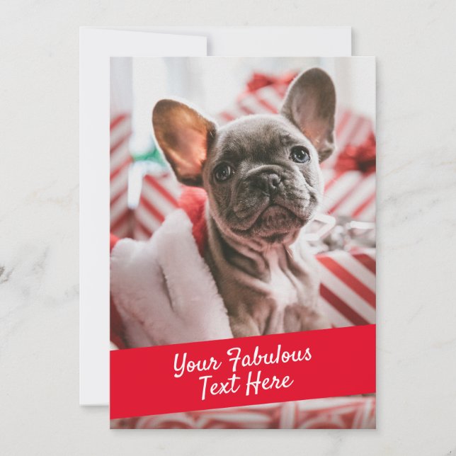 Personalised photo and text card with envelope (Front)