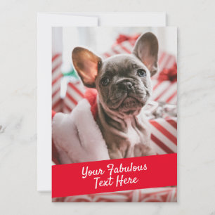 Personalised photo and text card with envelope