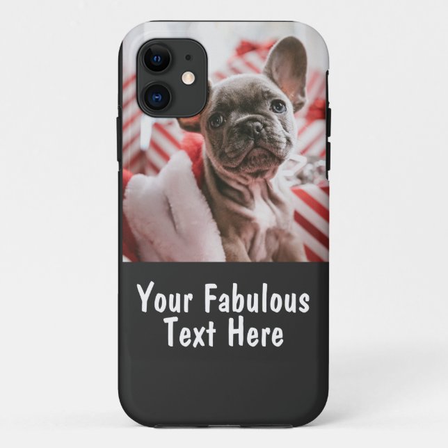 Personalised Photo and Text Case-Mate iPhone Case (Back)