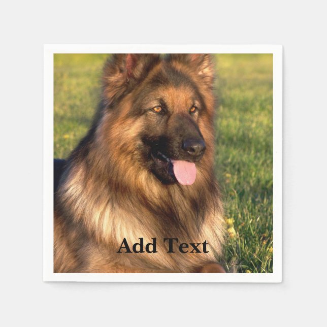 Personalised Photo and Text Custom Napkin (Front)