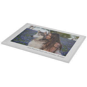 Personalised Photo and Text Cutting Board