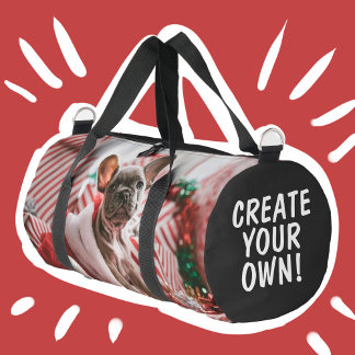 Personalised Photo and Text Fitness Duffle Bag