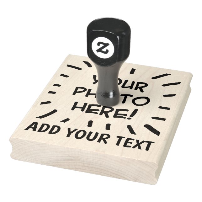 Personalised photo and text funny cute rubber stamp (Stamp)