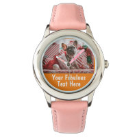 Personalised Photo and Text Girly Orange