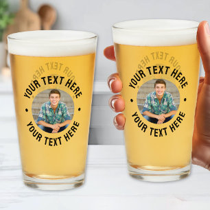 Personalised Photo And Text Glass