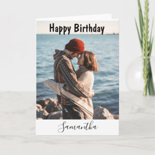 Personalised Photo and Text Happy Birthday Card