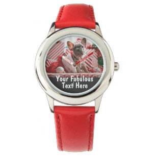 Personalised Photo and Text Hearts Watch