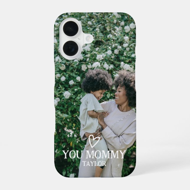 Personalised Photo and Text  iPhone 16 Case (Back)