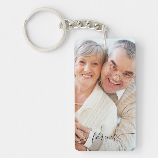 Personalised photo and text key ring (Front)