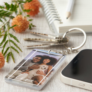 Personalised Photo and Text Key Ring