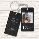 Personalised Photo and Text  Key Ring<br><div class="desc">Make your own personalised keychain by replacing the photo using the “Personalise this template” option above. The text on the back reads “I love you with all my heart” with a custom name. You can keep the text replacing with your own name or add your own personal message.</div>
