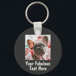 Personalised photo and text key ring<br><div class="desc">Personalised photo and text keychain</div>