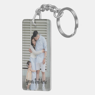 Personalised Photo and Text Keychain