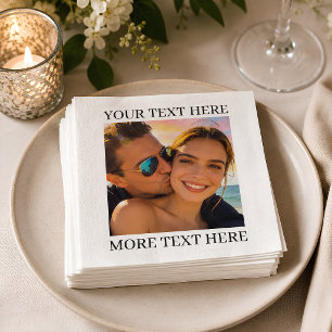 Personalised Photo and Text Napkin