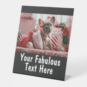 Personalised Photo and Text Pedestal Sign