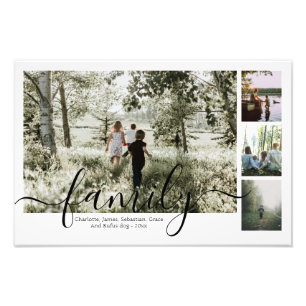 Personalised Photo and Text Photo Collage Family