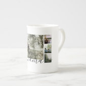 Personalised Photo and Text Photo Collage Family Bone China Mug (Front Right)