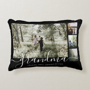 Personalised Photo and Text Photo Collage Family Decorative Cushion