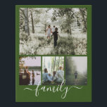 Personalised Photo and Text Photo Collage Family Faux Canvas Print<br><div class="desc">Make a Personalised family Photo keepsake wall art  - Faux Wrapped Canvas Print from Ricaso - add your own photos and text - photo collage keepsake gifts</div>