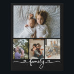 Personalised Photo and Text Photo Collage Family Faux Canvas Print<br><div class="desc">Make a Personalised family Photo keepsake wall art  - Faux Wrapped Canvas Print from Ricaso - add your own photographs - photo collage keepsake gifts</div>