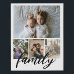 Personalised Photo and Text Photo Collage Family Faux Canvas Print<br><div class="desc">Make a Personalised family Photo keepsake wall art  - Faux Wrapped Canvas Print from Ricaso - add your own photos and text - photo collage keepsake gifts</div>
