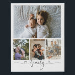 Personalised Photo and Text Photo Collage Family Faux Canvas Print<br><div class="desc">Make a Personalised family Photo keepsake wall art  - Faux Wrapped Canvas Print from Ricaso - add your own photographs - photo collage keepsake gifts</div>