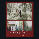 Personalised Photo and Text Photo Collage Family Faux Canvas Print<br><div class="desc">Make a Personalised family Photo keepsake wall art  - Faux Wrapped Canvas Print from Ricaso - add your own photos and text - photo collage keepsake gifts</div>
