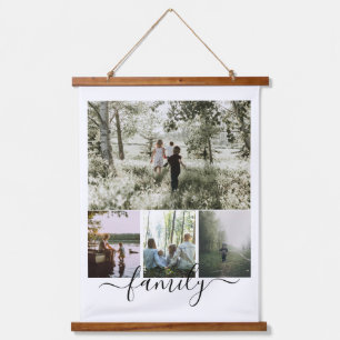 Personalised Photo and Text Photo Collage Family Hanging Tapestry